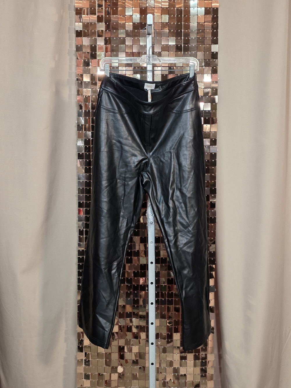 Laundry by Shelli Segal Faux Leather Pants | Black Mid-Rise | Size L
